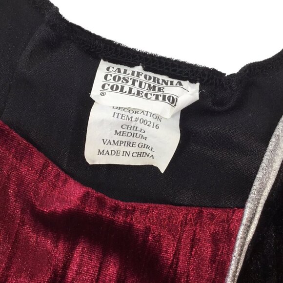 California Costumes Vampire Girl Halloween Costume Black Velvet Dress Child Med - Picture 6 of 6